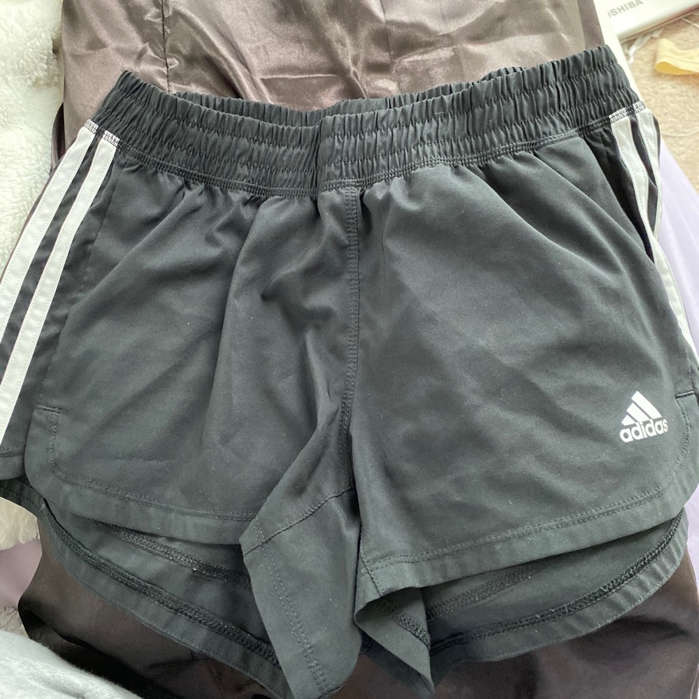 Black adidas athletic shorts